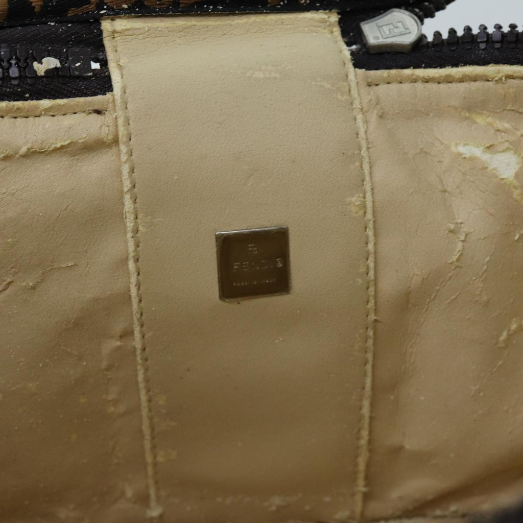 FENDI Zucca Canvas Vanity Cosmetic Pouch Brownbs13594