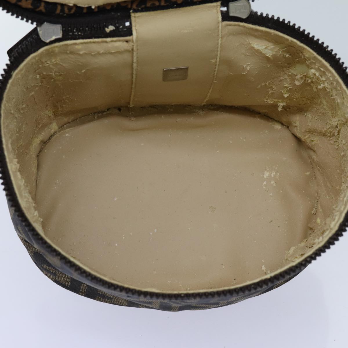 FENDI Zucca Canvas Vanity Cosmetic Pouch Brownbs13594