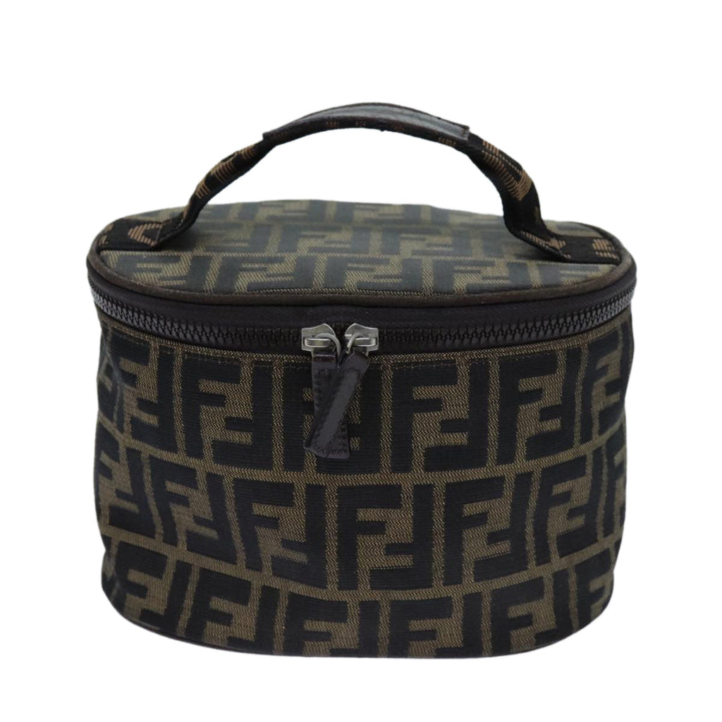 FENDI Zucca Canvas Vanity Cosmetic Pouch Brownbs13594