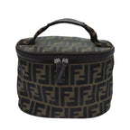 FENDI Zucca Canvas Vanity Cosmetic Pouch Brownbs13594