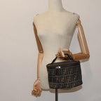 FENDI Zucca Canvas Vanity Cosmetic Pouch Brownbs13594
