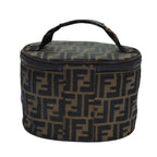 FENDI Zucca Canvas Vanity Cosmetic Pouch Brownbs13594