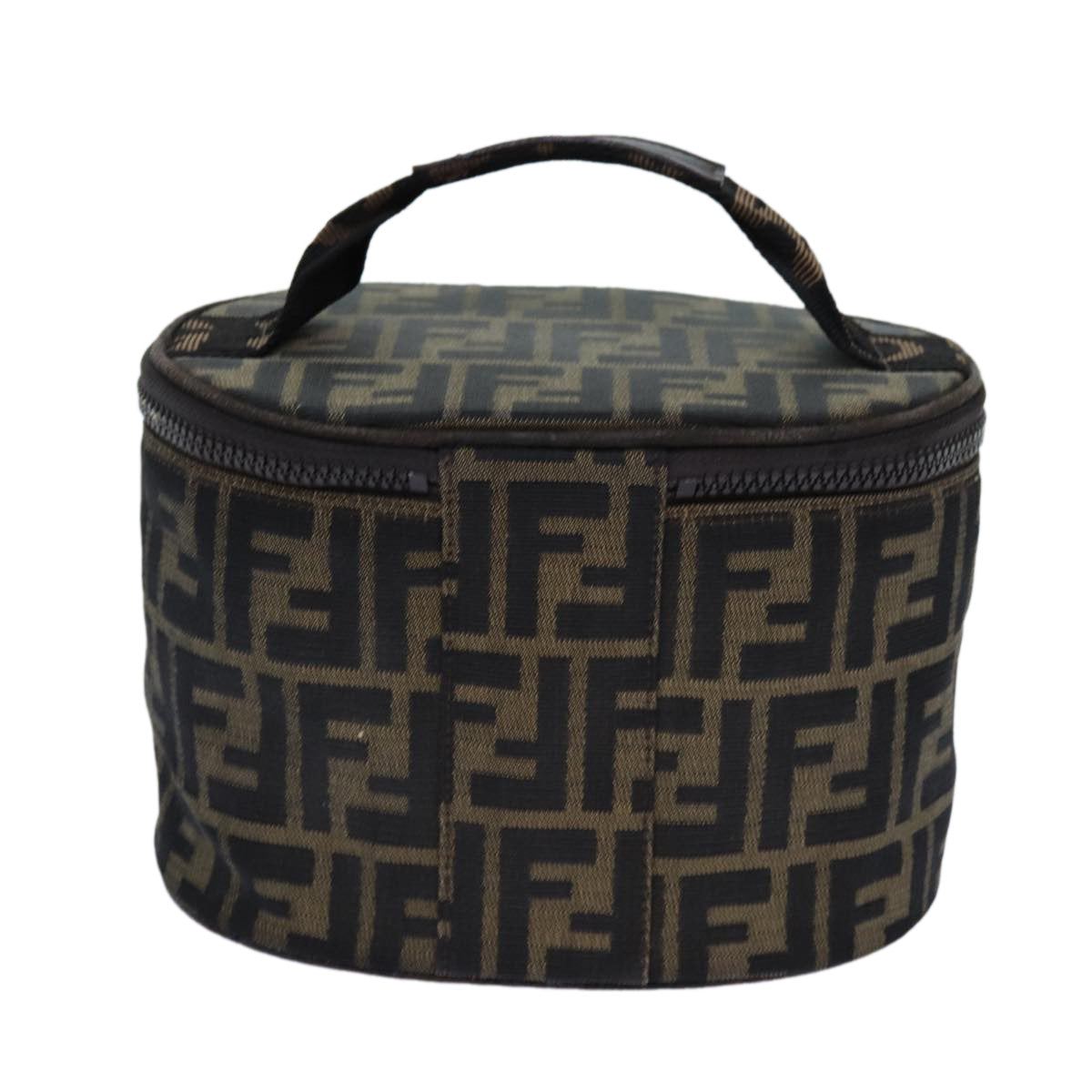 FENDI Zucca Canvas Vanity Cosmetic Pouch Brownbs13594