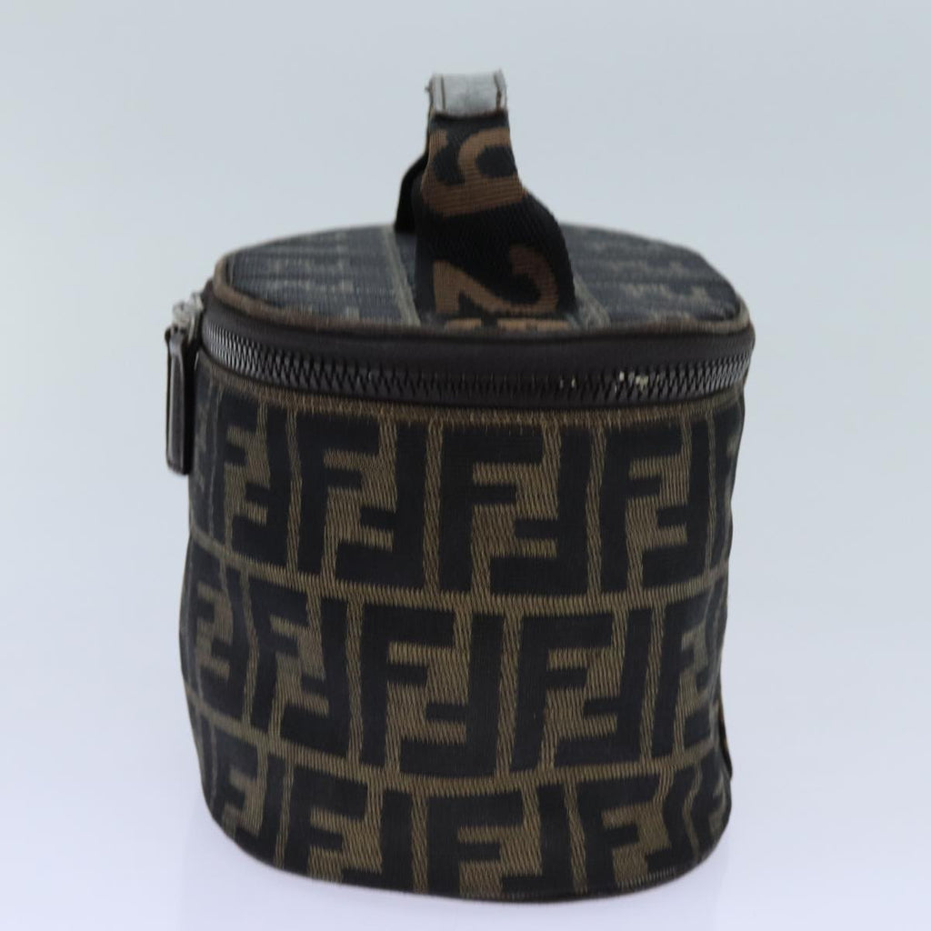 FENDI Zucca Canvas Vanity Cosmetic Pouch Brownbs13594