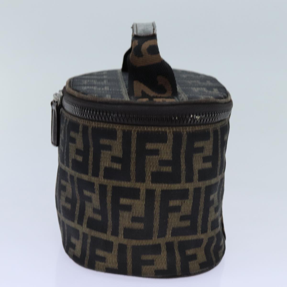 FENDI Zucca Canvas Vanity Cosmetic Pouch Brownbs13594