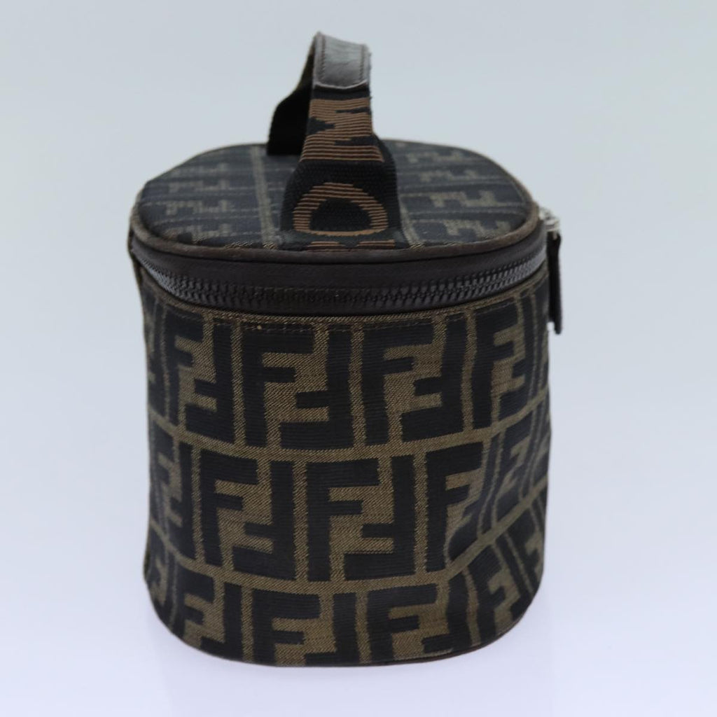 FENDI Zucca Canvas Vanity Cosmetic Pouch Brownbs13594