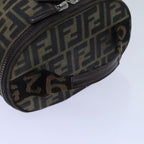 FENDI Zucca Canvas Vanity Cosmetic Pouch Brownbs13594