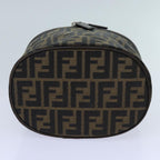 FENDI Zucca Canvas Vanity Cosmetic Pouch Brownbs13594