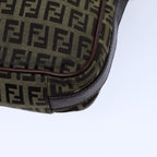 FENDI Zucchino Canvas Shoulder Bag Beigebs13695