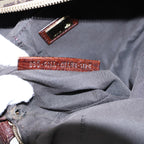 FENDI Zucchino Canvas Shoulder Bag Beigebs13695
