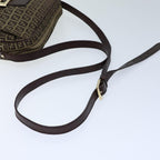 FENDI Zucchino Canvas Shoulder Bag Beigebs13695