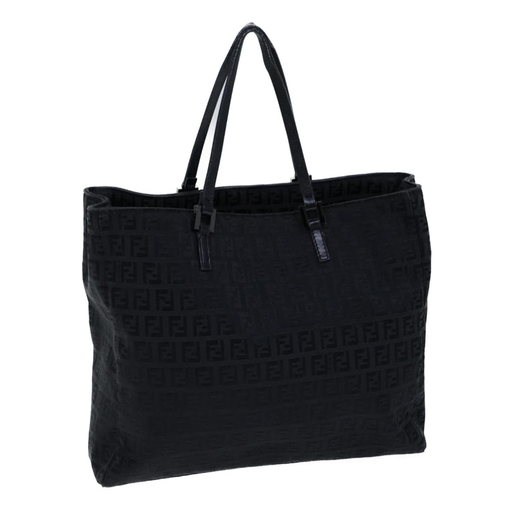 FENDI Zucchino Canvas Hand Bag Blackbs13696