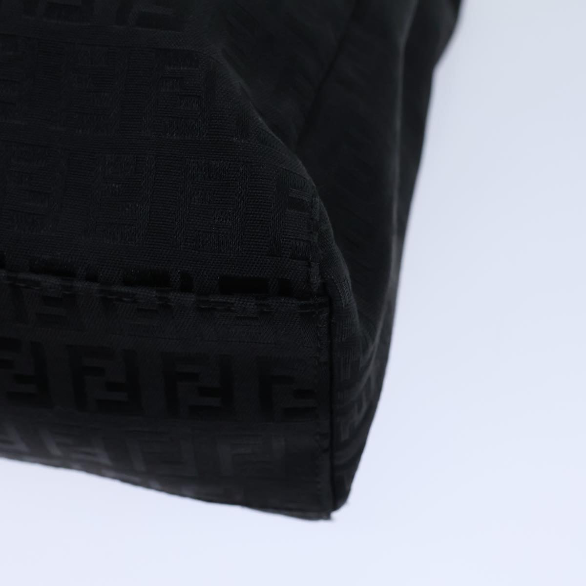 FENDI Zucchino Canvas Hand Bag Blackbs13696