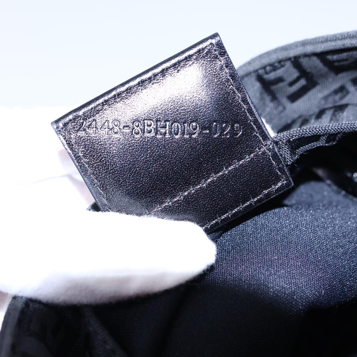 FENDI Zucchino Canvas Hand Bag Blackbs13696