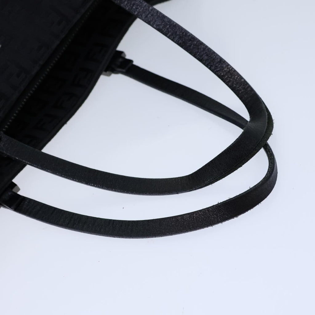 FENDI Zucchino Canvas Hand Bag Blackbs13696
