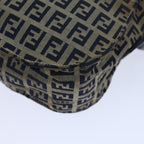 FENDI Zucchino Canvas Shoulder Bag Navybs13705
