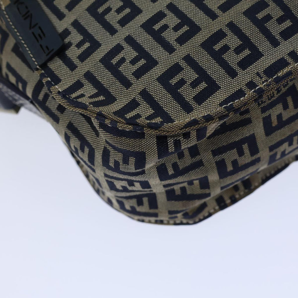 FENDI Zucchino Canvas Shoulder Bag Navybs13705
