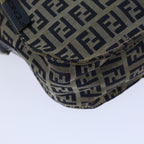FENDI Zucchino Canvas Shoulder Bag Navybs13705