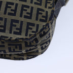 FENDI Zucchino Canvas Shoulder Bag Navybs13705