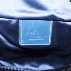 FENDI Zucchino Canvas Shoulder Bag Navybs13705