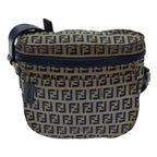 FENDI Zucchino Canvas Shoulder Bag Navybs13705