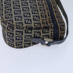 FENDI Zucchino Canvas Shoulder Bag Navybs13705