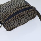 FENDI Zucchino Canvas Shoulder Bag Navybs13705