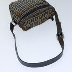 FENDI Zucchino Canvas Shoulder Bag Navybs13705