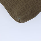 FENDI Zucchino Canvas Shoulder Bag Beigebs13716