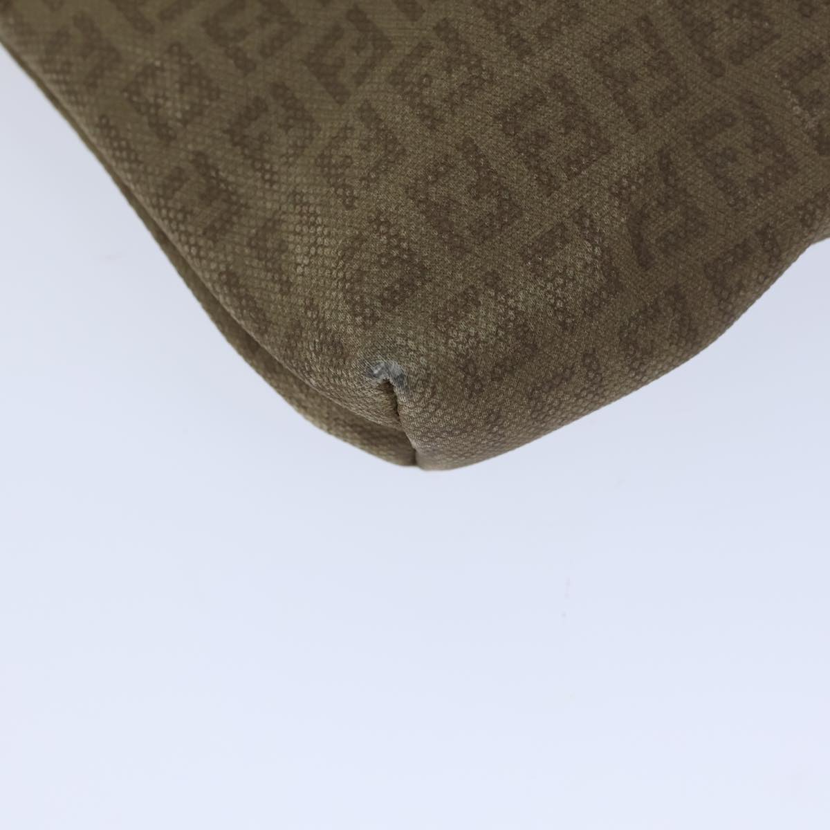 FENDI Zucchino Canvas Shoulder Bag Beigebs13716