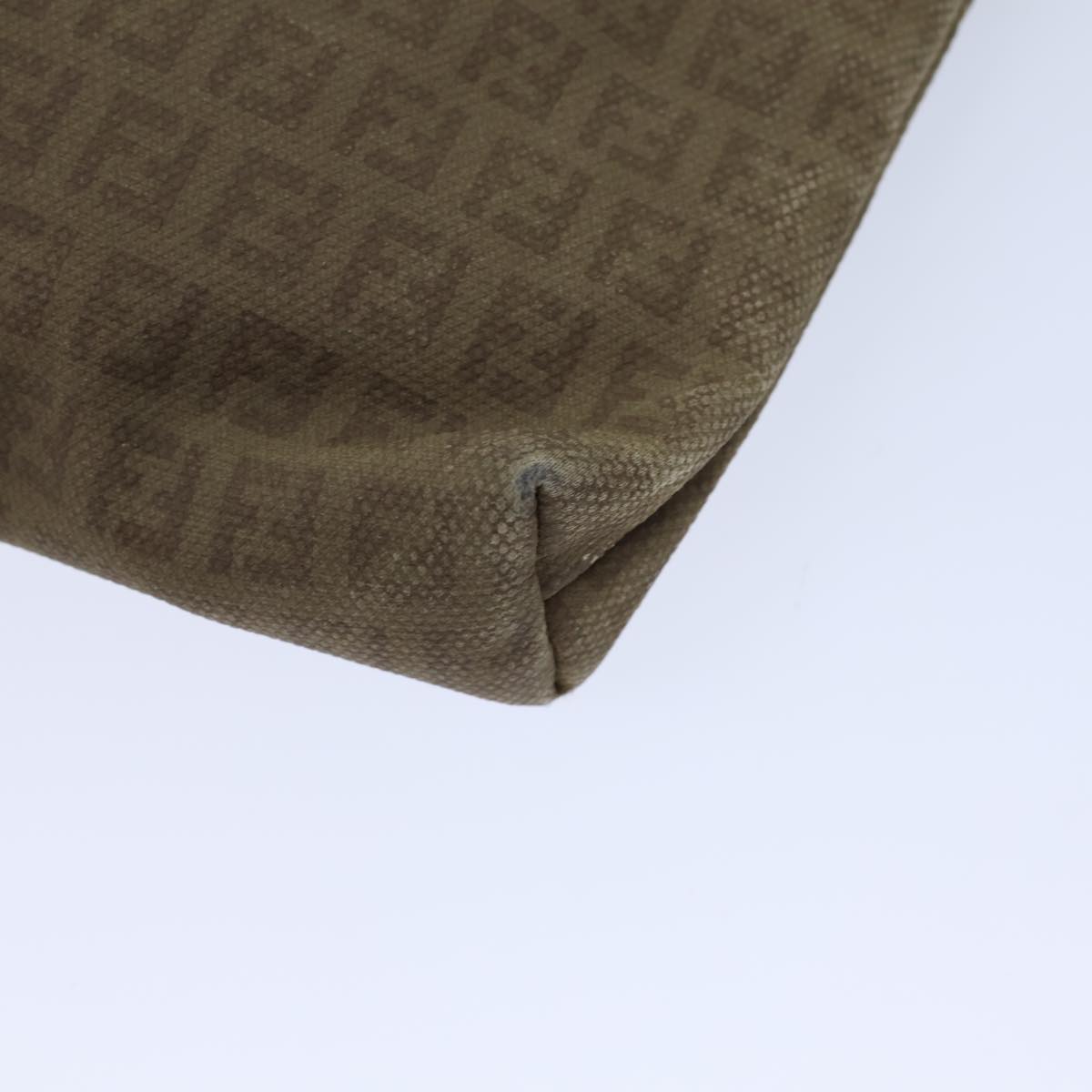 FENDI Zucchino Canvas Shoulder Bag Beigebs13716