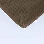 FENDI Zucchino Canvas Shoulder Bag Beigebs13716