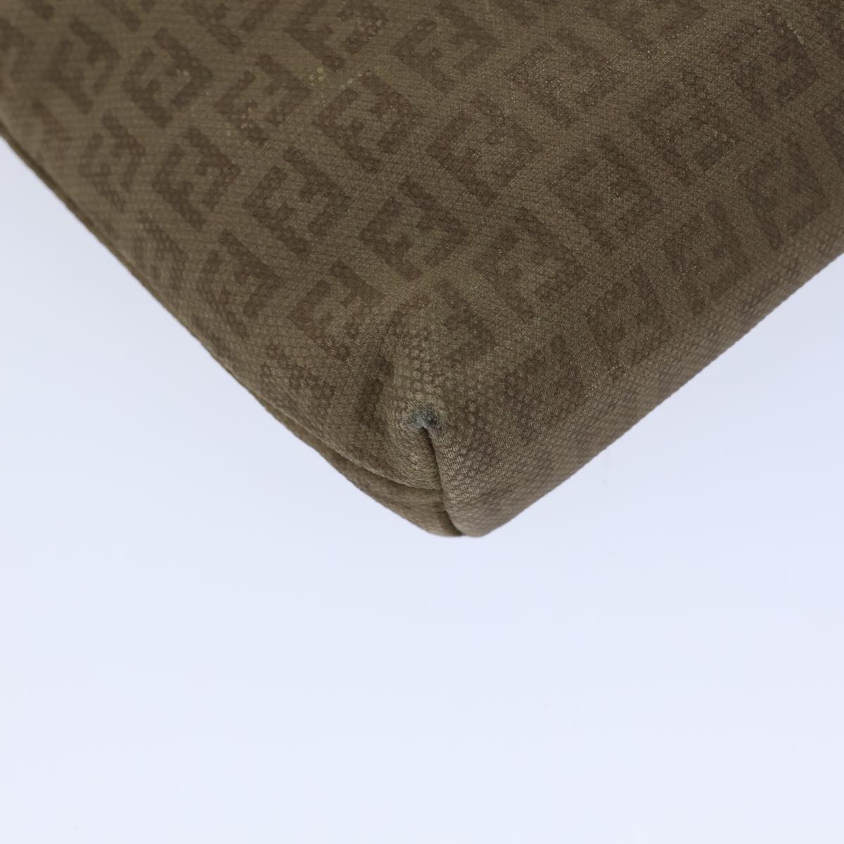 FENDI Zucchino Canvas Shoulder Bag Beigebs13716