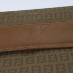 FENDI Zucchino Canvas Shoulder Bag Beigebs13716