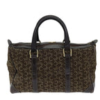 CELINE C Macadam Canvas Boston Bag Brown Auth bs13731