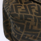 FENDI Zucca Canvas Mamma Baguette Shoulder Bag Brownbs13764