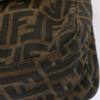 FENDI Zucca Canvas Mamma Baguette Shoulder Bag Brownbs13764