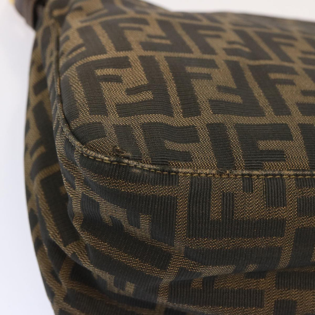 FENDI Zucca Canvas Mamma Baguette Shoulder Bag Brownbs13764