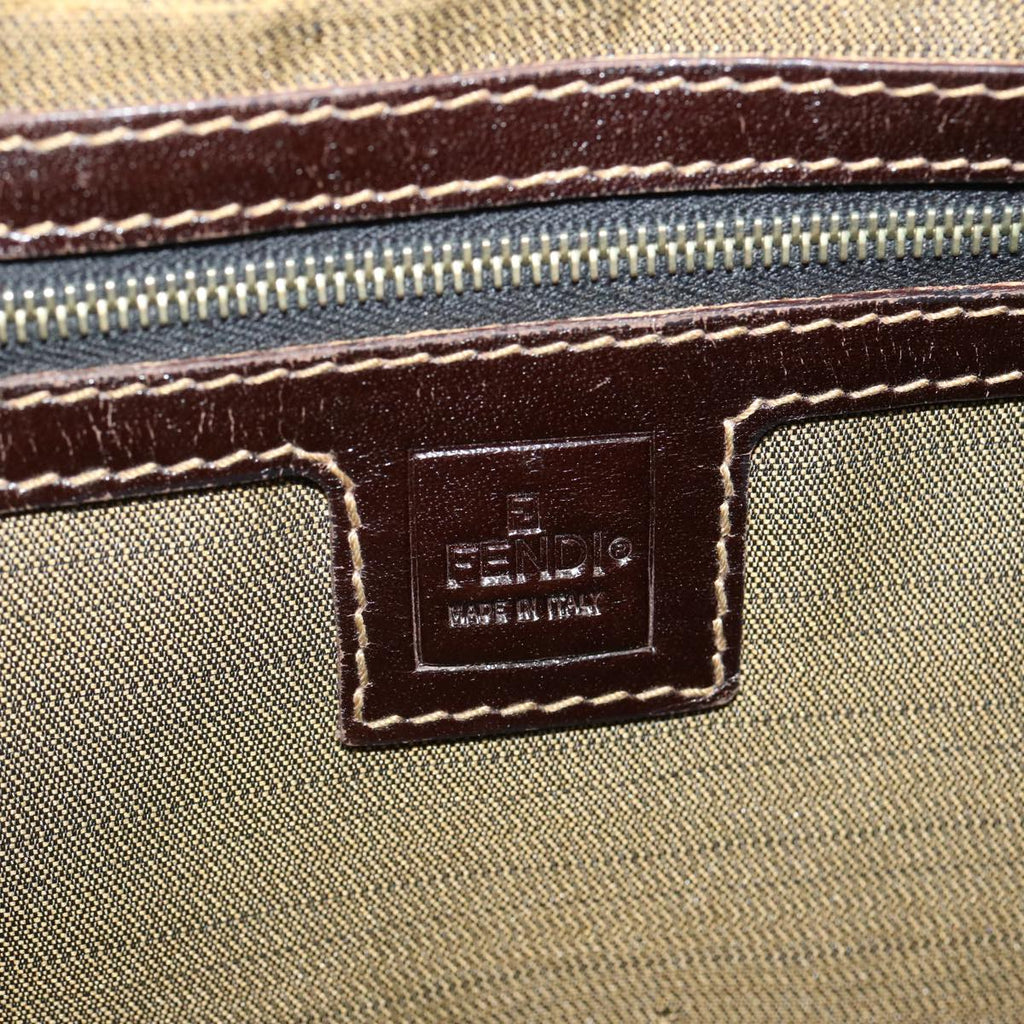 FENDI Zucca Canvas Mamma Baguette Shoulder Bag Brownbs13764