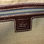 FENDI Zucca Canvas Mamma Baguette Shoulder Bag Brownbs13764