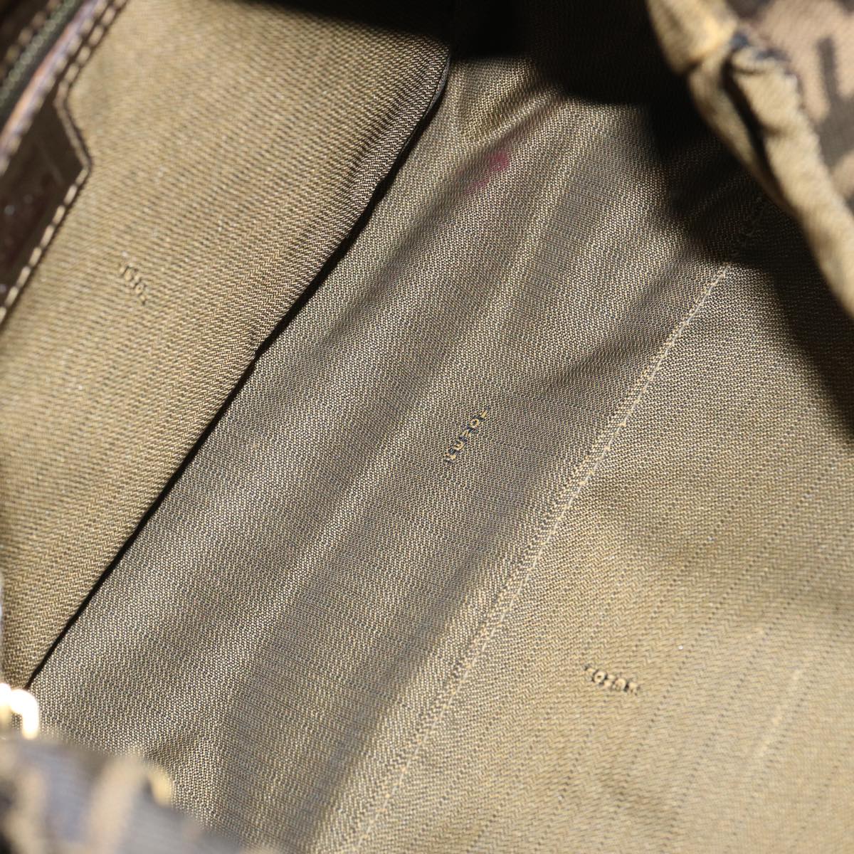 FENDI Zucca Canvas Mamma Baguette Shoulder Bag Brownbs13764