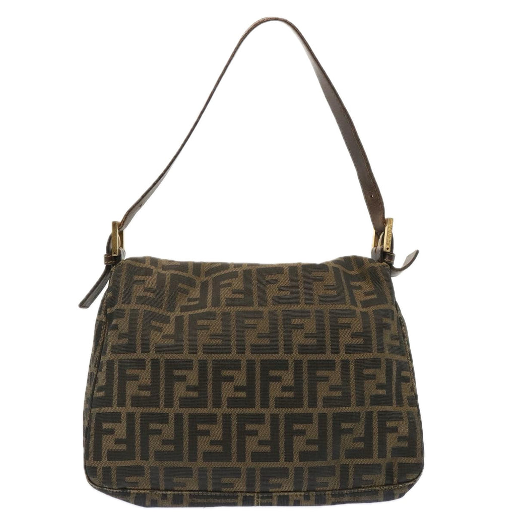 FENDI Zucca Canvas Mamma Baguette Shoulder Bag Brownbs13764
