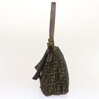 FENDI Zucca Canvas Mamma Baguette Shoulder Bag Brownbs13764