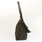 FENDI Zucca Canvas Mamma Baguette Shoulder Bag Brownbs13764