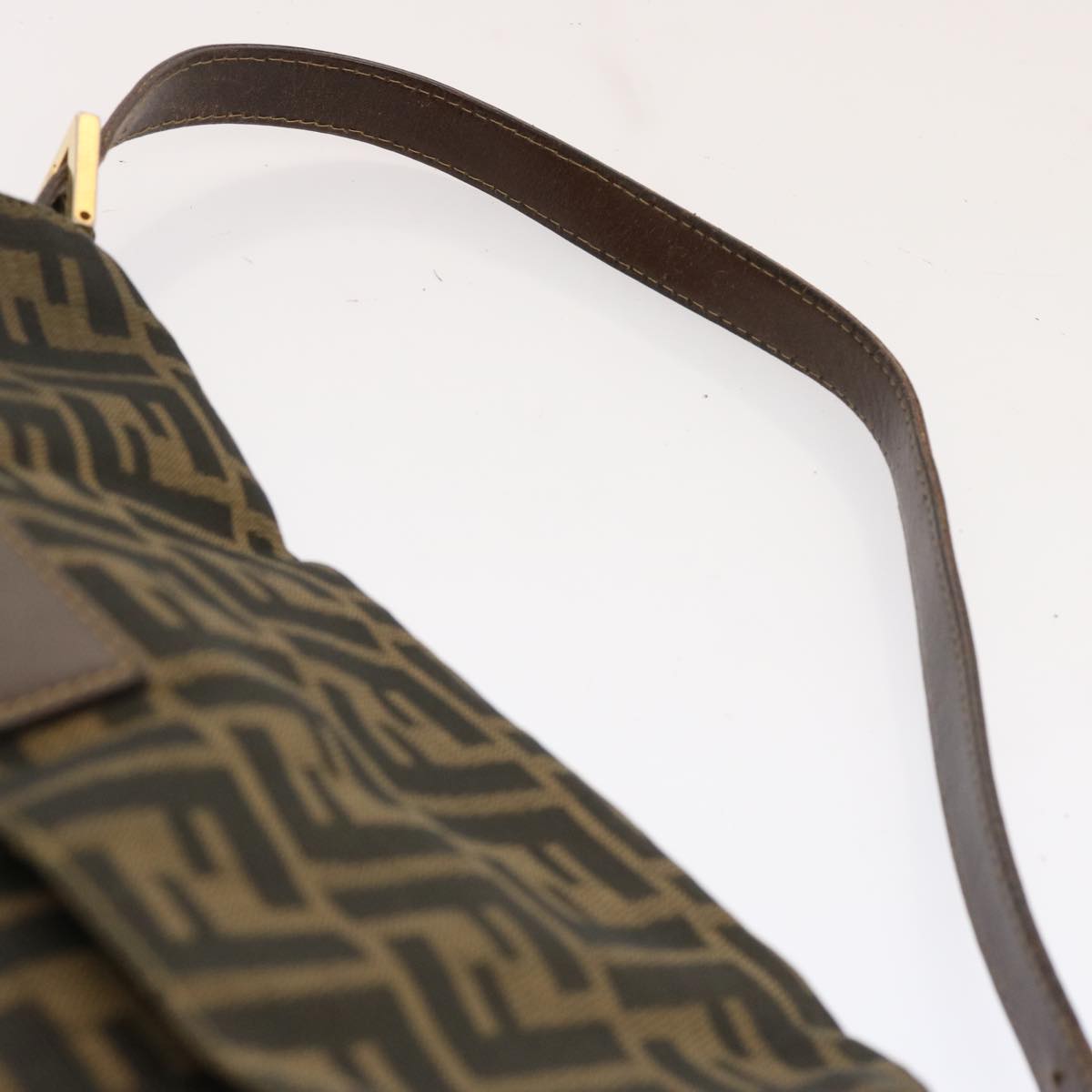 FENDI Zucca Canvas Mamma Baguette Shoulder Bag Brownbs13764