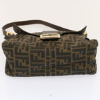 FENDI Zucca Canvas Mamma Baguette Shoulder Bag Brownbs13764