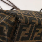 FENDI Zucca Canvas Shoulder Bag Brownbs13765