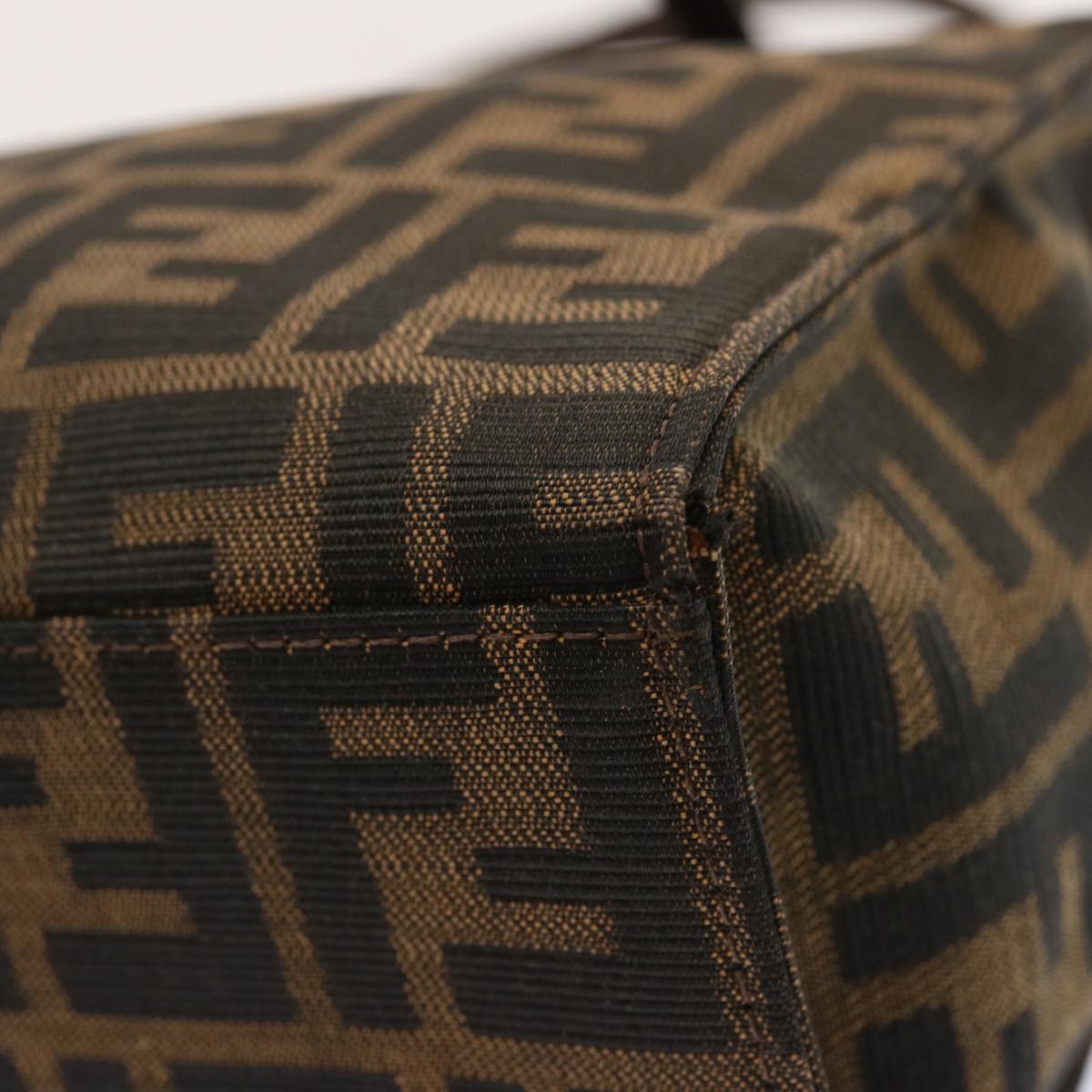 FENDI Zucca Canvas Shoulder Bag Brownbs13765