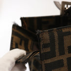 FENDI Zucca Canvas Shoulder Bag Brownbs13765