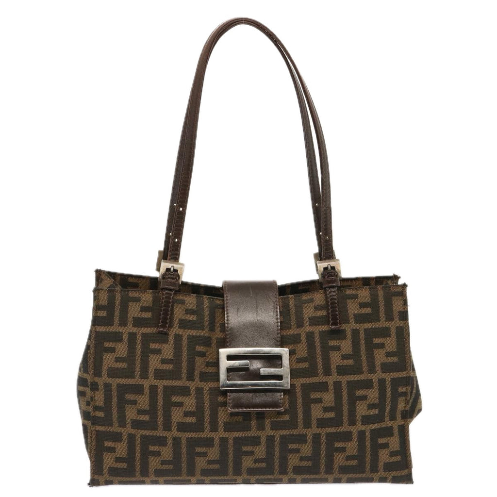 FENDI Zucca Canvas Shoulder Bag Brownbs13765